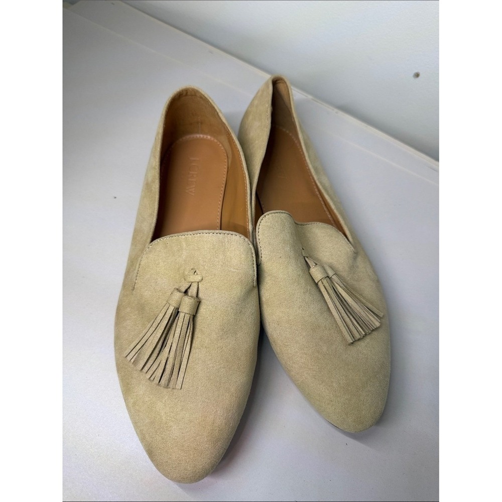 J. Crew Beige Suede Tassel Loafers - Picture 2 of 7